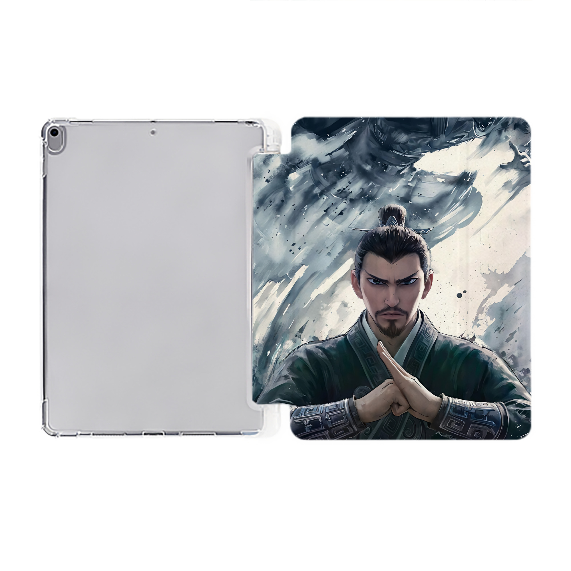 （画像用） Ne Zha 2 ナタ 魔童の大暴れ IPad ケース ペン収納付き 三つ折りスタンド PUレザー×シリコン 対応機種9.5/10.5/10.9インチ